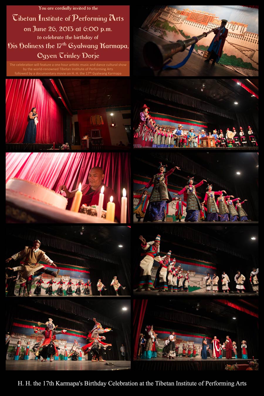H. H, the 17th Karmapa's Birthday Celebration 2013 at the Tibetan Institute of Performing Arts
